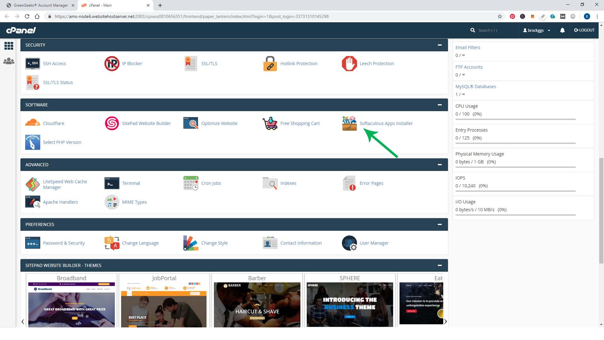 Softaculous Apps Installer en cPanel