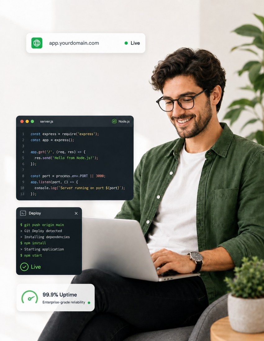 Hosting Node.js Gestionado | GreenGeeks