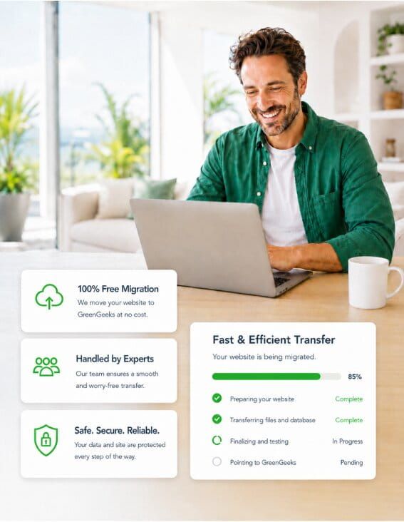 Cambia de Hosting Gratis: Migración Web en 24h | GreenGeeks